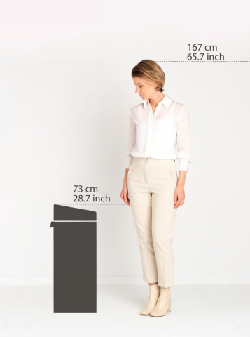 Touch Bin New Recycle 23 + 10 liter - Matt Steel