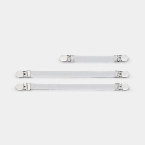Elastici per Copriasse da Stiro Set di 3 - White