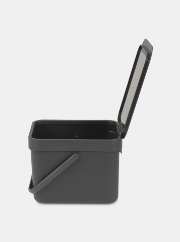 Sort & Go Recycling Trash Can 1.6 gallon (6 liter) - Gray