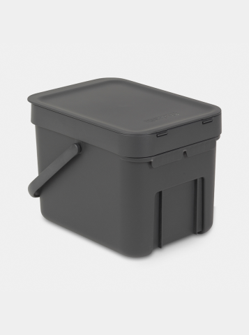 Sort & Go Recycling Trash Can 1.6 gallon (6 liter) - Gray