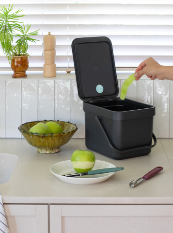 Sort & Go Recycling Trash Can 1.6 gallon (6 liter) - Gray