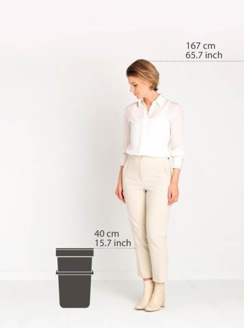 Sort & Go Abfallbehälter 16 Liter - Grey