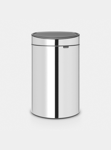 Touch Bin New 40 litres - Brilliant Steel