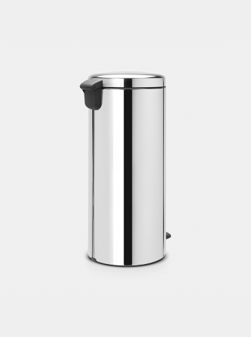 NewIcon Poubelle à pédale 30 litres, Seau Intérieur Métal  - Brilliant Steel