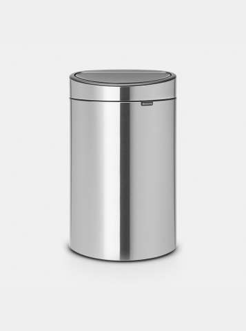 Touch Bin New 40 litres - Matt Steel Fingerprint Proof