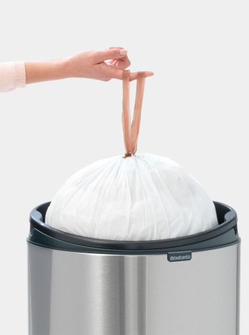 Touch Bin New 40 litres - Matt Steel Fingerprint Proof