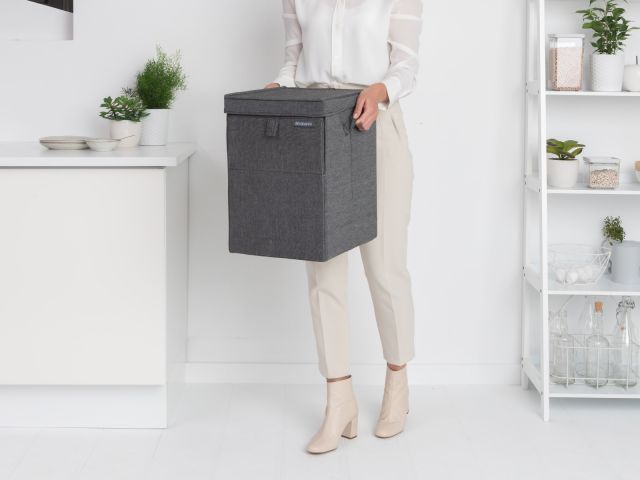 Panier à linge empilable 35 litres - Pepper Black