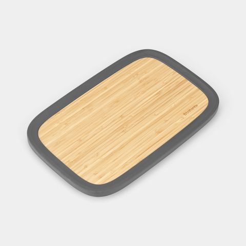 Pokrywa bambusowa z opaską z tworzywa - element chlebaka "Nic" Dark Grey