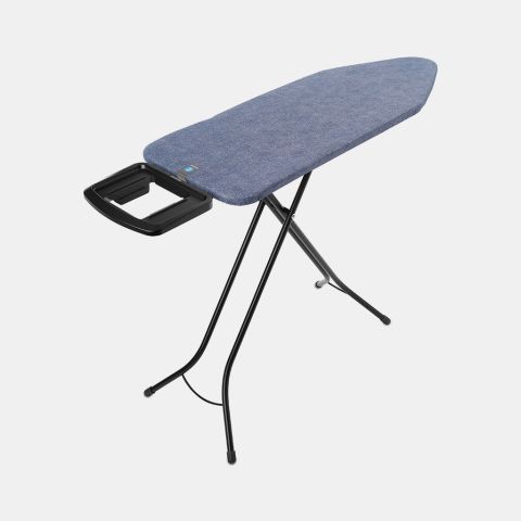 Table à repasser taille C 124 x 45 cm, pour fer vapeur - Denim Blue, Coton equitable