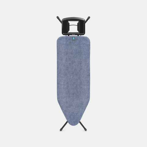 Table à repasser taille C 124 x 45 cm, pour fer vapeur - Denim Blue, Coton equitable