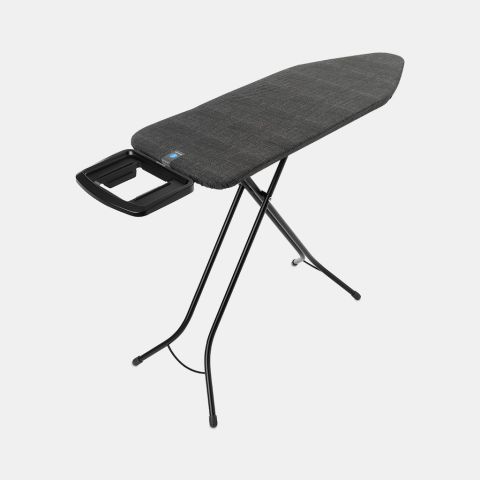Table à repasser taille C 124 x 45 cm, pour fer vapeur - Denim Black, Coton equitable