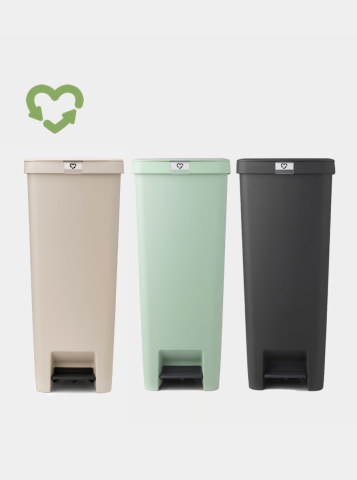 StepUp Pedaalemmer Recyclestraat 40L - Jade Green - Soft Beige - Dark Grey