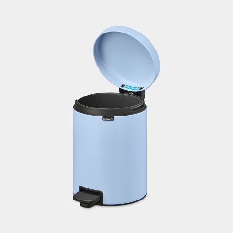 NewIcon Step on Trash Can 1.3 gallon (5 liter) - Dreamy Blue