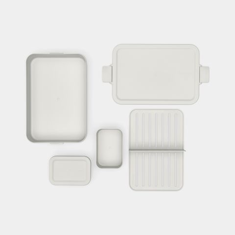 Pojemnik na lunch Make & Take Bento Duży, plastikowy - Light Grey