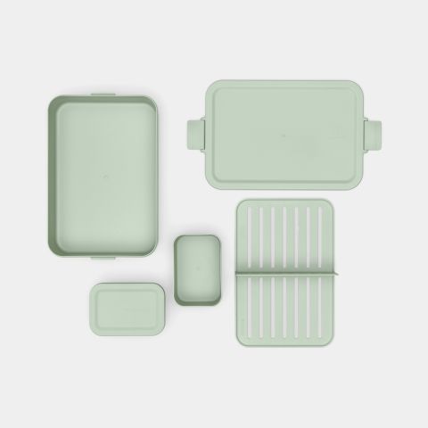 Make & Take Boîte Bento Grande, Plastique - Jade Green