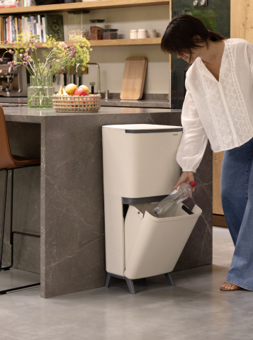Recycle Bin SortUp Hi 20+25 litri - Soft Beige