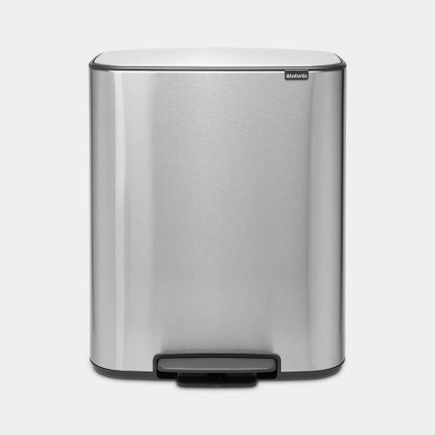 Poubelle à pédale Bo 60 litres - Matt Steel Fingerprint Proof