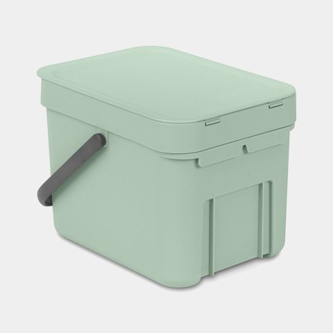 Sort & Go Waste Bin 6 litre - Jade Green