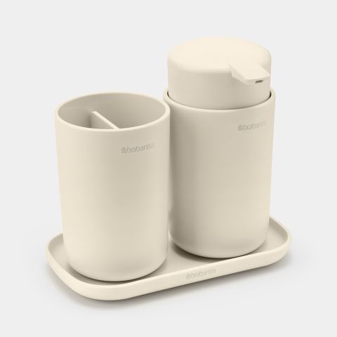 Set de accesorios para el baño ReNew, Set 3 - Soft Beige