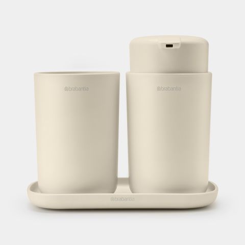 Set de accesorios para el baño ReNew, Set 3 - Soft Beige