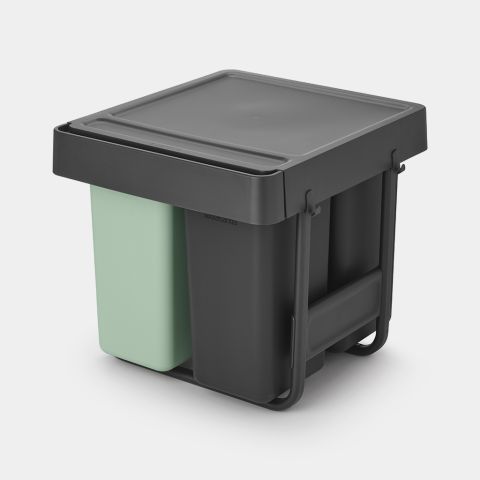 Sort & Go Inbouwemmer 10+10+20 liter - Dark Grey
