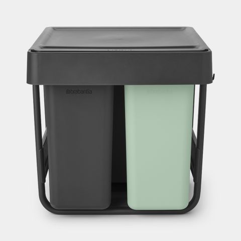 Sort & Go Inbouwemmer 10+10+20 liter - Dark Grey