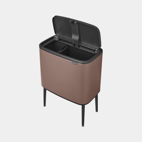 Bo Touch Trash Can 3 + 6 gallon (11 + 23 liter)- Satin Taupe