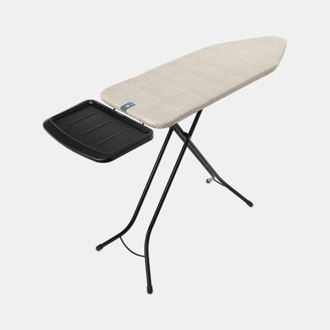 Table à repasser taille C 124 x 45 cm, pour centrale vapeur - Denim Grey, Coton equitable