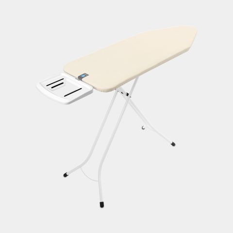 Table à repasser taille C 124 x 45 cm, pour fer vapeur - Ecru, Coton équitable
