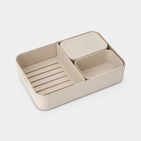 Make & Take Boîte Bento Grande, Plastique - Soft Beige