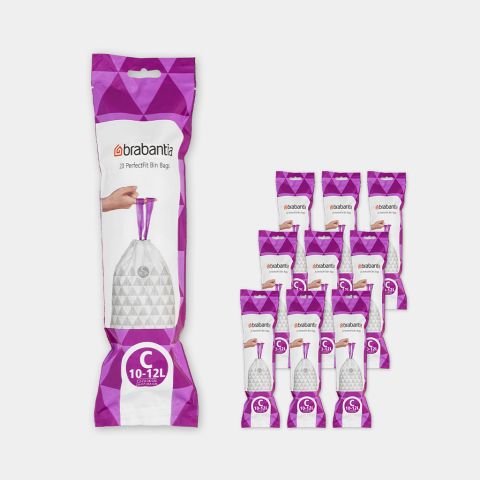 PerfectFit Müllbeutel Codierung C (10-12 Liter), 200 Stück