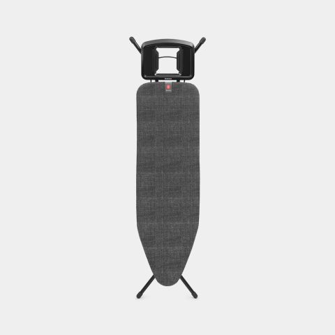 Asse da Stiro B 124 x 38 cm, per Ferro a Vapore - Denim Black, Cotone equosolidale
