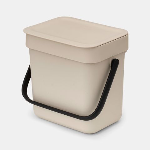 Sort & Go Waste Trash Can 0.8 gallon (3 liter) -  Soft Beige