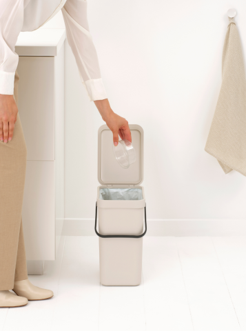 Sort & Go Afvalemmer 12 liter - Soft Beige