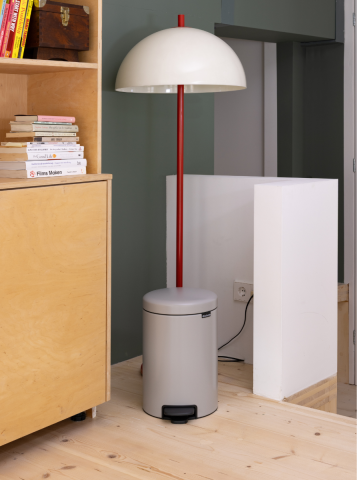 Poubelle à pédale newIcon 12 litres - Soft Grey