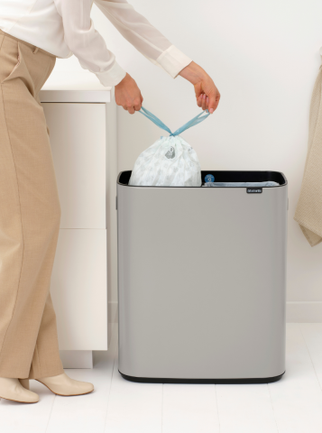 Bo Touch Bin 2 x 30 liter - Soft Grey