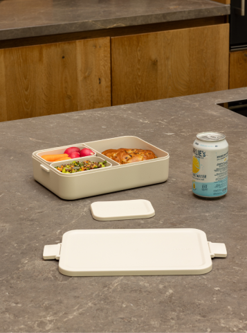 Make & Take Boîte Bento Grande, Plastique - Soft Beige