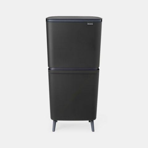 SortUp Recycle Bin Hi 10+10+25 litre - Dark Grey