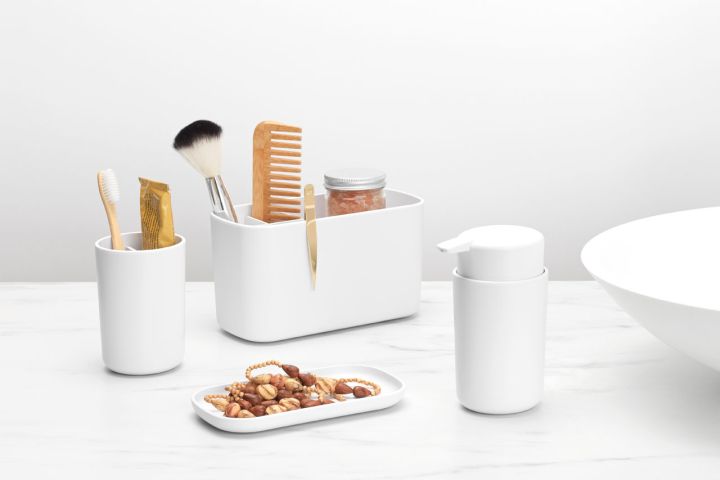 Porte brosse à dents Renew, avec séparateur - White