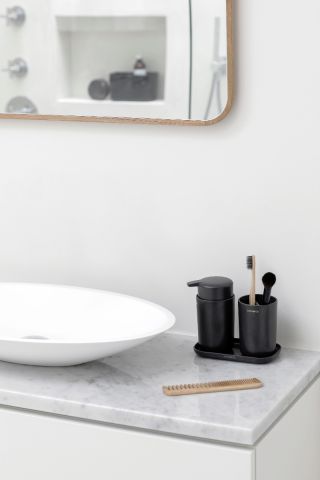 Bathroom Accessory Set ReNew, Set of 3 - Dark Grey