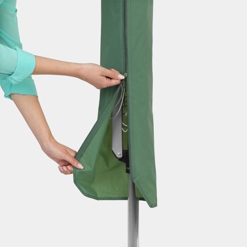 Tendedero Rotary Lift-O-Matic 60 metros, con soporte para jardín y diámetro de 45 mm - Metallic Grey