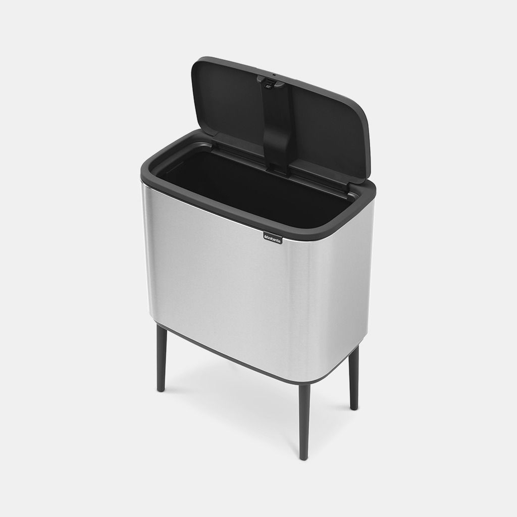 Bo Touch Trash Can 9.5 gallon (36 liter) - Matte Steel Fingerprint Proof
