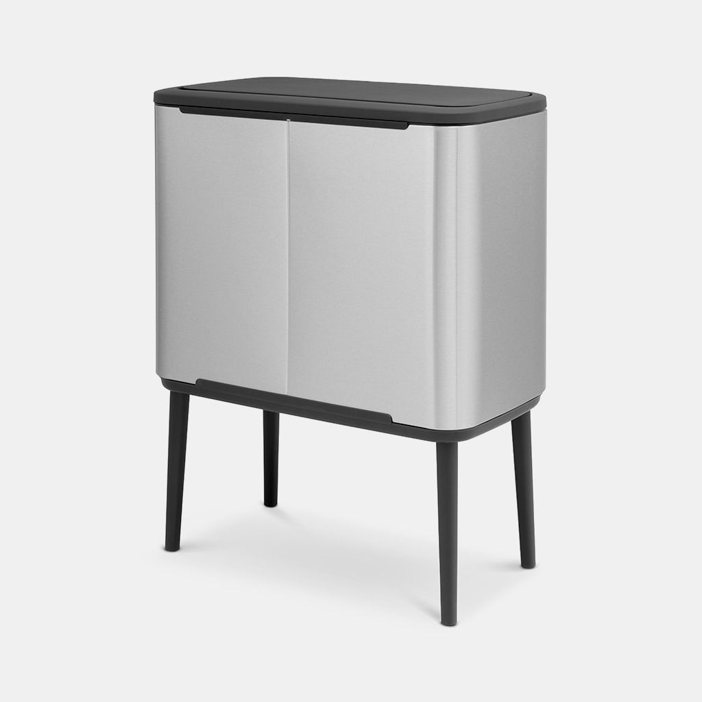 Bo Touch Trash Can 9.5 gallon (36 liter) - Matte Steel Fingerprint Proof
