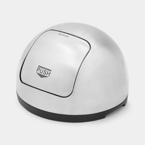 Lid Push Trash Can 13.2 gallon (50 liter), Ø 15.9 in (40.5 cm) - Matte Steel