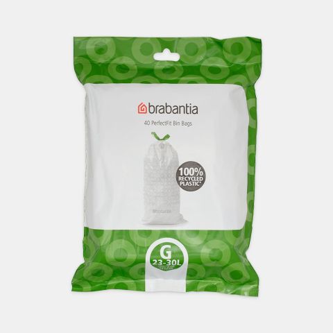 Bolsas de basura PerfectFit código G (23-30 litros), dispensador, 40 bolsas