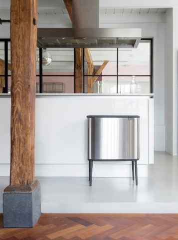 Bo Touch Bin 11 + 23 litre - Matt Steel Fingerprint Proof