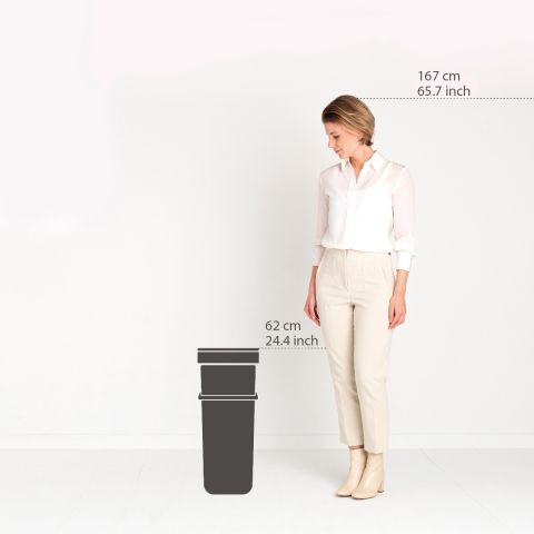 Pattumiera Sort & Go 40 litri - Grey