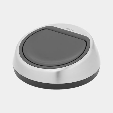 Lid Touch Bin 60 litre - Matt Steel Fingerprint Proof