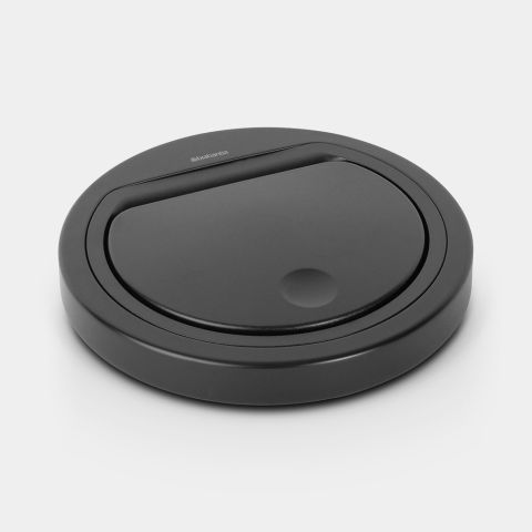 Lid Touch Bin Flat 20/30 litre - Matt Black