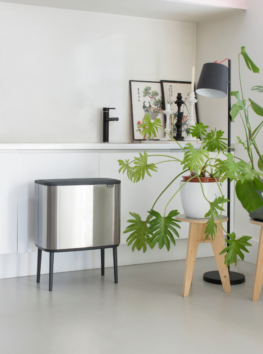 Bo Touch Bin 11 + 23 litre - Matt Steel Fingerprint Proof